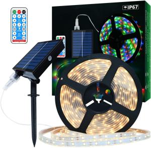 Wholesale 8 Mode Solar Strip Lights outdoor 3500K IP68 Water Resistant With Remote Control from china suppliers