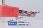 Long Shank Carbide End Mill Cutter Flat End Mill With 2 / 4 Flutes