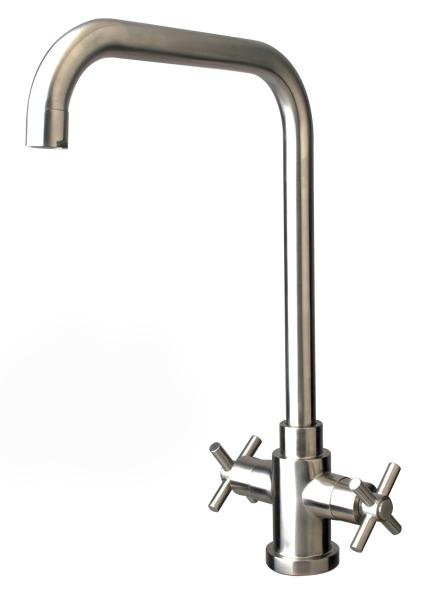 304 stainless steel sink faucet hot and cold cabinet single-hole installl