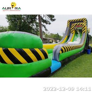 Wholesale Outdoor Inflatable Water Slide Green Inflatable Bouncer Slide With Pool from china suppliers