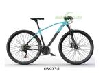 OBK-X3 Steel Frame Disc Brake Mountain Bike With Shimano 21 Speed Red Blue Tires