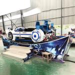 Double Wave Flying Car Ride , Indoor Amusement Park Rides Movable Type