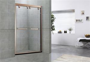 Wholesale Rose Gold Double Moving Glass Shower Enclosures 8 / 10 MM Clear Tempered Glass for Home/ Hotel from china suppliers