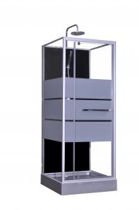 Wholesale Fashion Pivot Door， Corner Shower Stalls , Square Shower Cabin with Grey acrylic tray from china suppliers