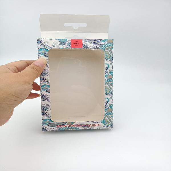 Personal Care Custom Logo Packaging Box , Transparent Paper Box With Clear Window