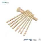 12pcs Aluminium Ferrule Wooden Handle Makeup Brushes