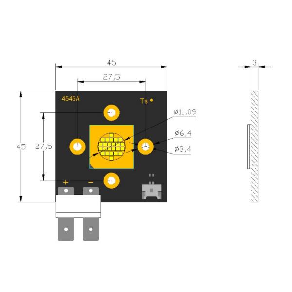 300W COB 45X45 High Power LED Stage Light Source Projectors Diode