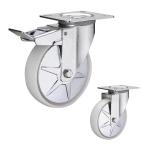 Dustproof 6 Inch 660lbs Loading Industrial Casters With Steel Cover