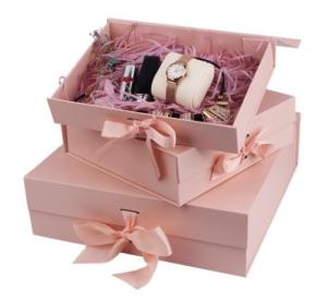 Wholesale 4cm Height SGS Paper Folding Gift Box , 35cm Width Cardboard Gift Boxes from china suppliers