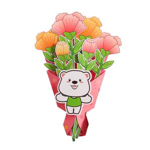 Wholesale Mother's Day Gift Flower Bouquet, Greeting Card DIY Handmade Paper Material Kit. Hand - held Flower Bouquet for Kindergarten Children to Give to Their from china suppliers