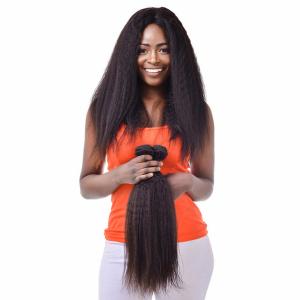 Wholesale Brazilian Virgin Hair Kinky Straight Human Hair Weave Bundles Deals Coarse Yaki Hair Weaving from china suppliers