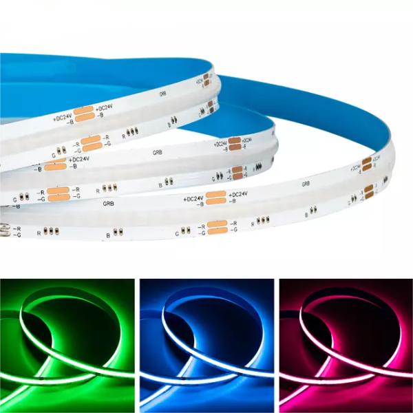420leds/M Colorful COB LED Strip Lights 12V 24V Flexible RGB For Aluminum Profile