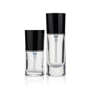 Wholesale Round Liquid Foundation Bottles Clear 30ml Airless Pump Bottle from china suppliers
