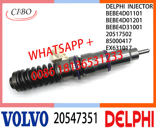 Diesel Injector 20547351 BEBE4D01101 BEBE4D01201 BEBE4D31001 20517502 85000417 EX631017 E3.0 for VOL D12 3155 465 BHP