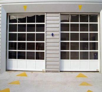 Powder Coated Aluminum Overhead Door transparent Aluminum Sectional Door Full