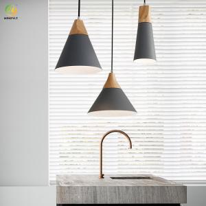Wholesale E26 Wood Aluminum Modern Pendant Light For Hotel / Living Room / Showroom from china suppliers