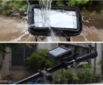 FCC 170g Motorcycle Phone Holder Mount , 360 Rotation Bike Phone Holder Bag