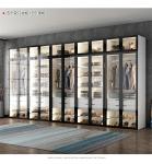 6ft By 6ft High End Walk In Closet Design Shoe Cabinet Glass Door Cloakroom