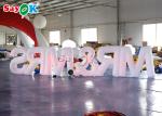 190T Nylon Cloth Inflatable Lighting Decoration LED Light Letters White Color