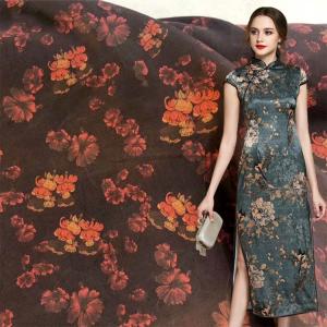 Wholesale Custom Printed Sandwashed 27mm Silk Crepe De Chine Fabric Pure Silk Brocade Fabric from china suppliers