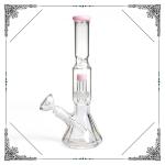 12.5 Inches Perc Glass Water Pipe Diamond Base With Pink Showerhead Perc