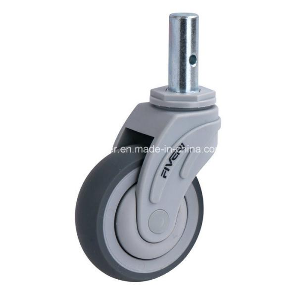 TPR Wheel 135kg Capacity 4" Swivel Stem Caster K5704-736 for Grey Color