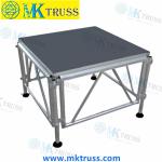 Black and Customized Adjustable Legs Outdoor Assemble Event Stage with