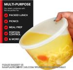 8oz 16oz 24oz 64 oz. Plastic Food Storage Deli Containers with Lids, Ice Cream