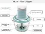 MC701 Glass Chopping Bawl Food Chopper Meat Mincer