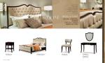 Leisure American style Bedroom furniture set of Leather Headboard bed with Solid