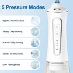Portable Oral Hygiene Rechargeable IPX7 Water Jet Flosser 300ml Tank Dental 5