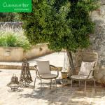 Modern Style Outdoor Furniture Hotel Patio Dining Set with Aluminum Rope Chairs