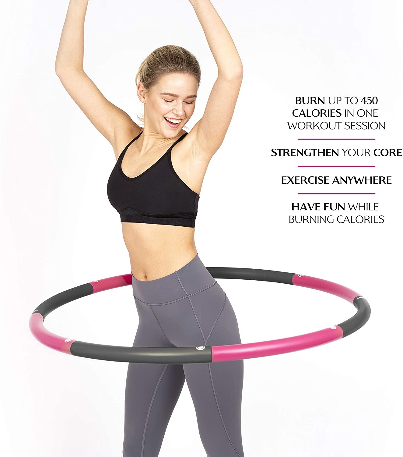 PP 2lbs Weighted Hula Hoop For Beginners Home Workouts Gym