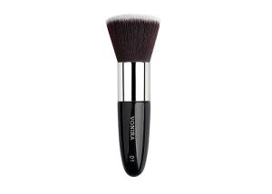 Wholesale Private Label Luxury Duo Color Flat Kabuki Makeup Brush With Short Black Handle from china suppliers
