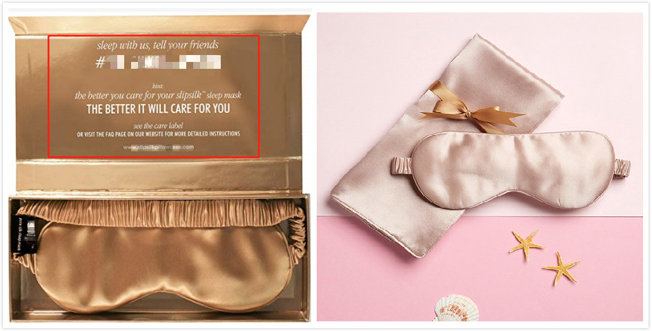 Pink Mulberry Silk Sleep Mask Travel Use With Gift Boxes