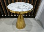 Casual Stainless Steel Marble Coffee Table