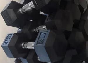 Wholesale Rubber Steel 100lbs Hexagon Gym Fitness Dumbbell from china suppliers