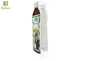 Wholesale Wire White Metal Retail Display Stands , Beverages POS Display Racks from china suppliers