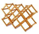 Novelty portable folding wooden bamboo display red wine bottle rack