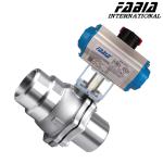 Pneumatic High Pressure Ball Valve Two Piece Stainless Steel Industrial Ball