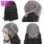 Natural Hairline With Baby Hair Short Water Wave Bob , Human Front Lace Wigs