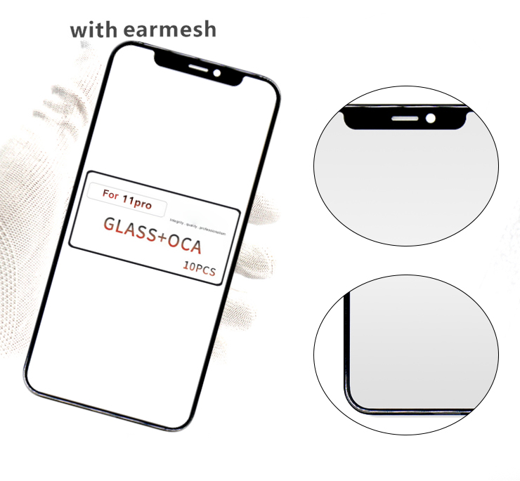 Other Compatible Mobile Phone Front Glass Outer With Oca for iPhone 11p/11pm and 100% Tested QC