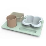 Flower Shape Silicone Bowl Set Unbreakable For Baby Child Feeding