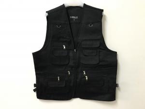 China Mens classic vest，mens waist coat, vest in 100% polyester washed fabric, washed black color, S-3XL on sale