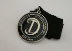 Iron Stamped Enamel Brass Awards Ribbon Medals 3.5 mm Thickness