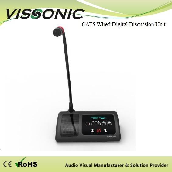 3 Years Warranty Desktop Conference Microphone VISSONIC Cat5 Wired Digital