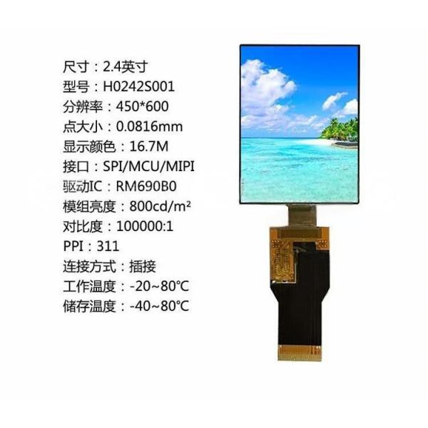 2.4 inch AMOLED display module in operation