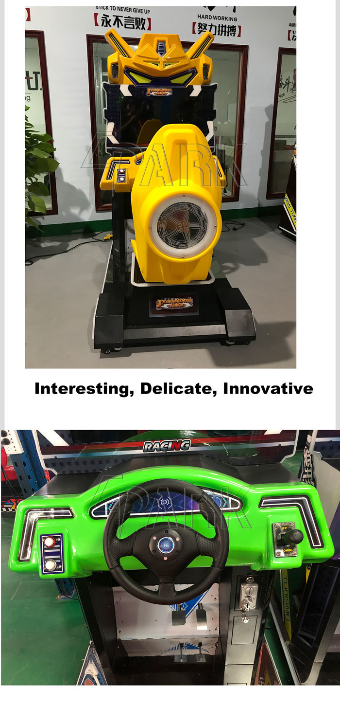 Car Racing Game 37" LCD Arcade Driving Simulator For Coffee Shops