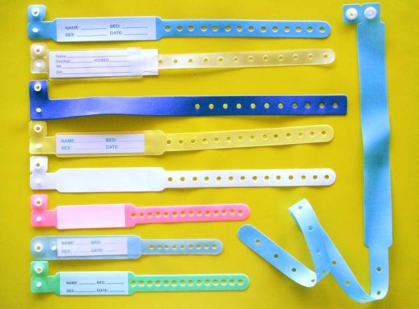 Customized Patient Identification Wristbands / Patient ID Bracelet With Hospital