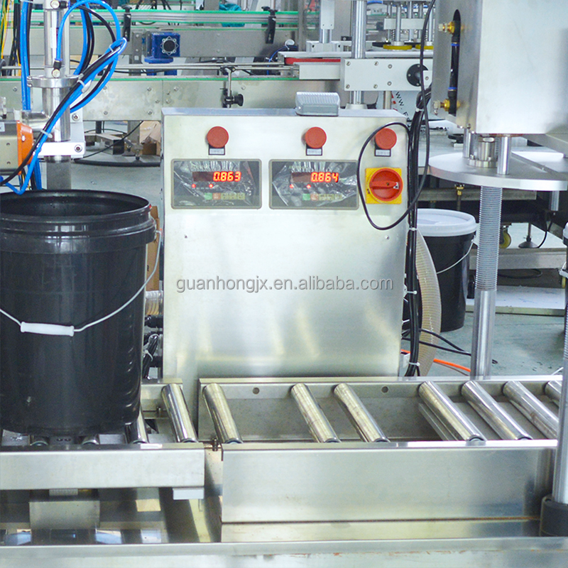 2 Heads Semi Automatic Weighing Filling Machine for Liquid/Oil/Lubricant/Chemical 5-50L